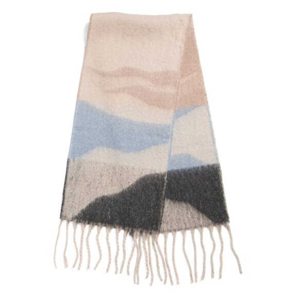 LULLA COLLECTION Blue Chunky Tassels Cold Weather Scarf - Picture 2 of 2